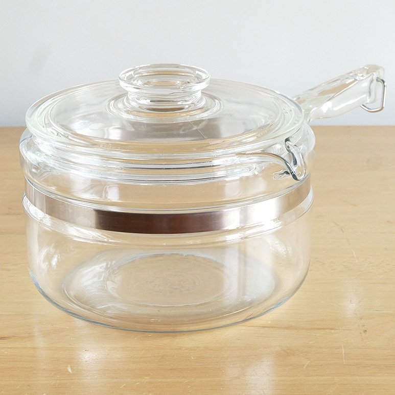 オールドパイレックス ガラス鍋 - 調理器具