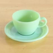 ビンテージ　ダイヤブロック　コーヒーカップ ファイヤーキング fire-king デイブレーカー 黄・橙 : Tom-nuy