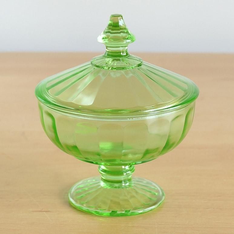 ヘーゼルアトラス　ウランガラス　7個 ヘーゼルアトラスウランガラス7個