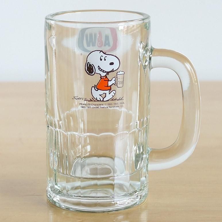 激レア アメリカ ヴィンテージ スヌーピーミルクガラス容器 スヌーピー