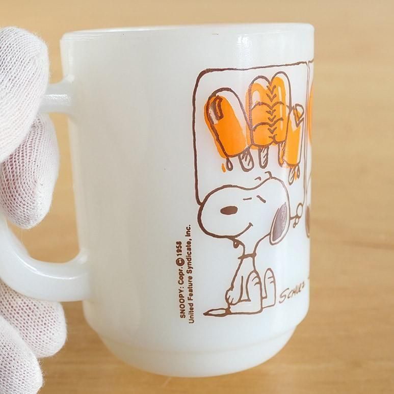 【極美品】ファイヤーキング スヌーピー スイーツボウル e069 ファイヤーキング / Fire-King スヌーピー スイーツ ボウル