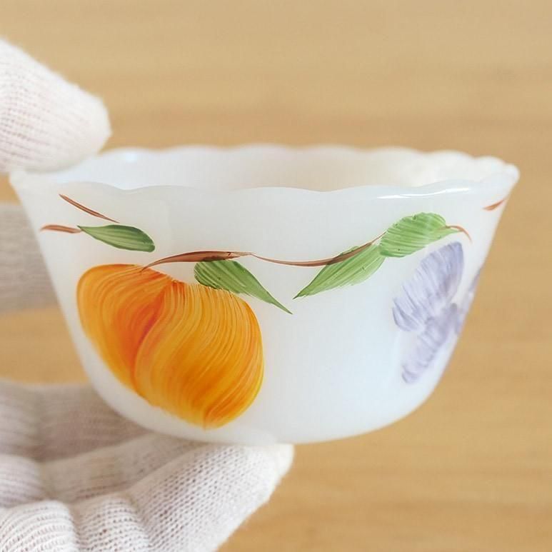 fireking ゲイファド　フルーツバターボウル ☆4】ファイヤーキング カスタードカップ ゲイファド フルーツ b