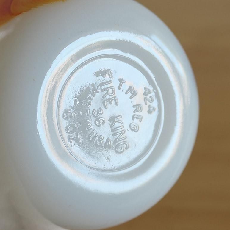 fireking ゲイファド　フルーツバターボウル Fire King Oven Ware White Mixing Bowl Gay Fad Fruit Pattern