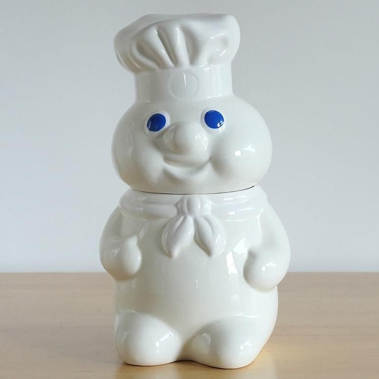 ☆4】Pillsbury ドゥボーイ クッキージャー 陶器製 LLサイズ