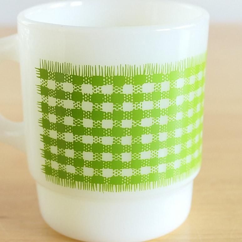 Fire-King ファイヤーキング ギンガムチェック キャニスター3色セット Fire-King ファイヤーキング ギンガムチェック キャニスター3色