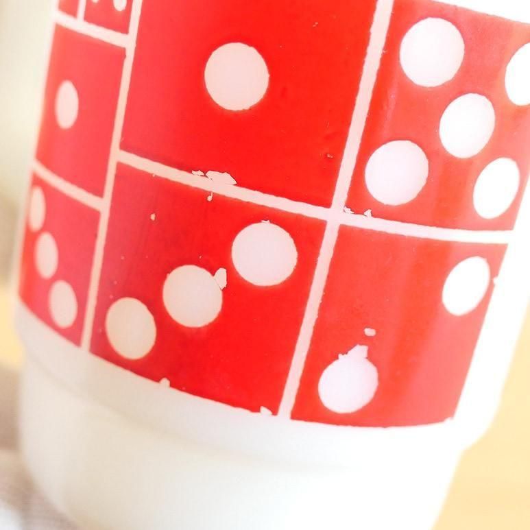 ☆4】ファイヤーキング スーパーダイス 赤 b - ヴィンテージ輸入食器店