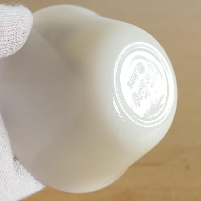 4個セット☆カスタードカップ ダークアイボリー ブロックレター ヴィンテージ ファイヤーキング / Fire-King カスタードカップ 4点set