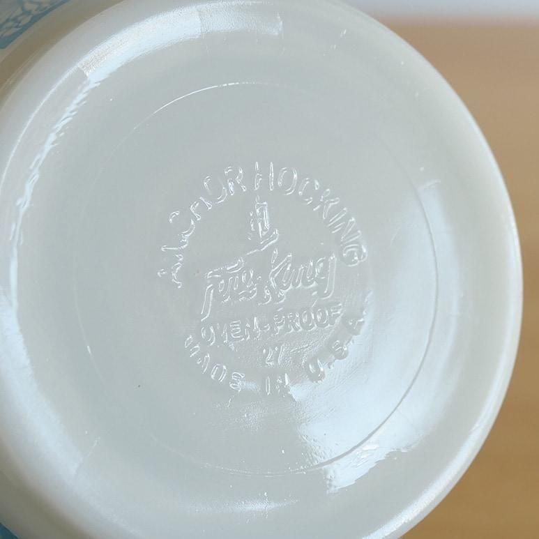 ☆4】ファイヤーキング スープ シリアルボウル マーガレット 青