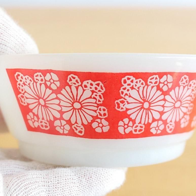 ☆4】ファイヤーキング スープ シリアルボウル マーガレット 赤