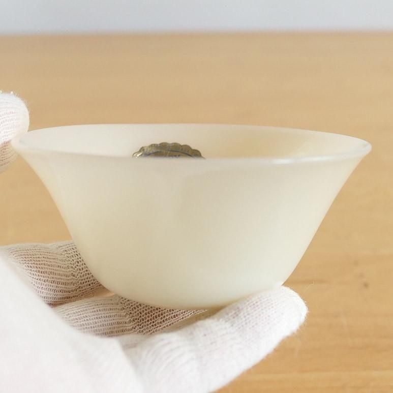 ☆5】ファイヤーキング ダークアイボリー カスタードカップ 6oz 最初期