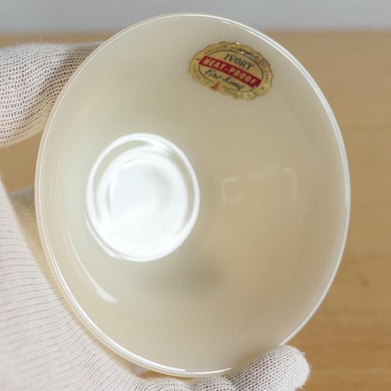 ☆5】ファイヤーキング ダークアイボリー カスタードカップ 6oz 最初期