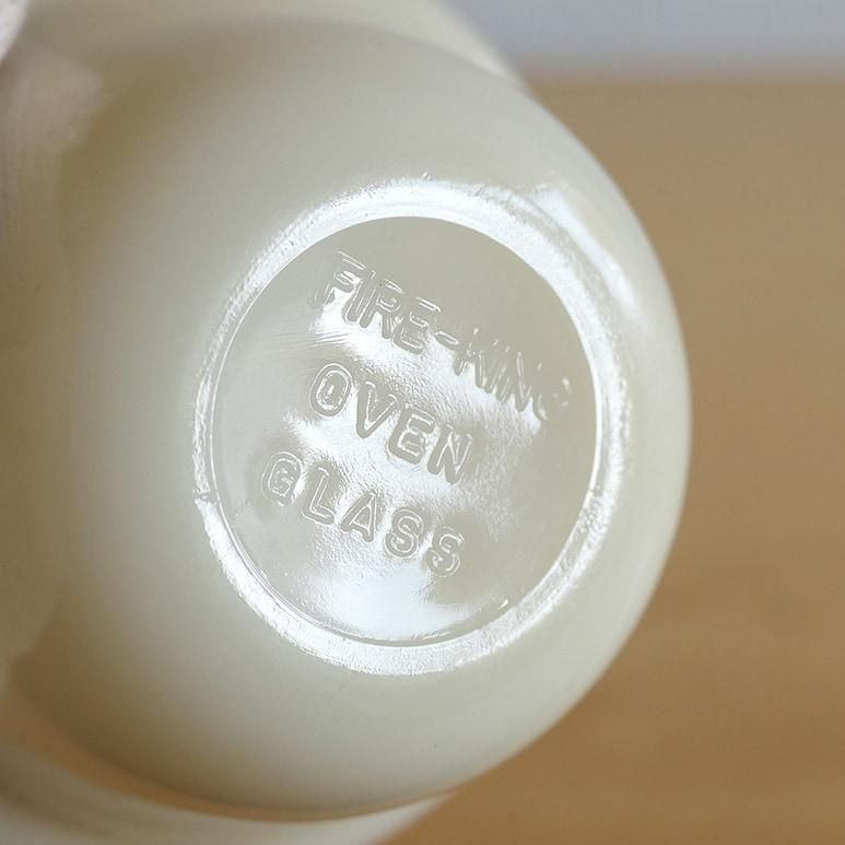 ☆4】ファイヤーキング ダークアイボリー カスタードカップ 5oz 最初期