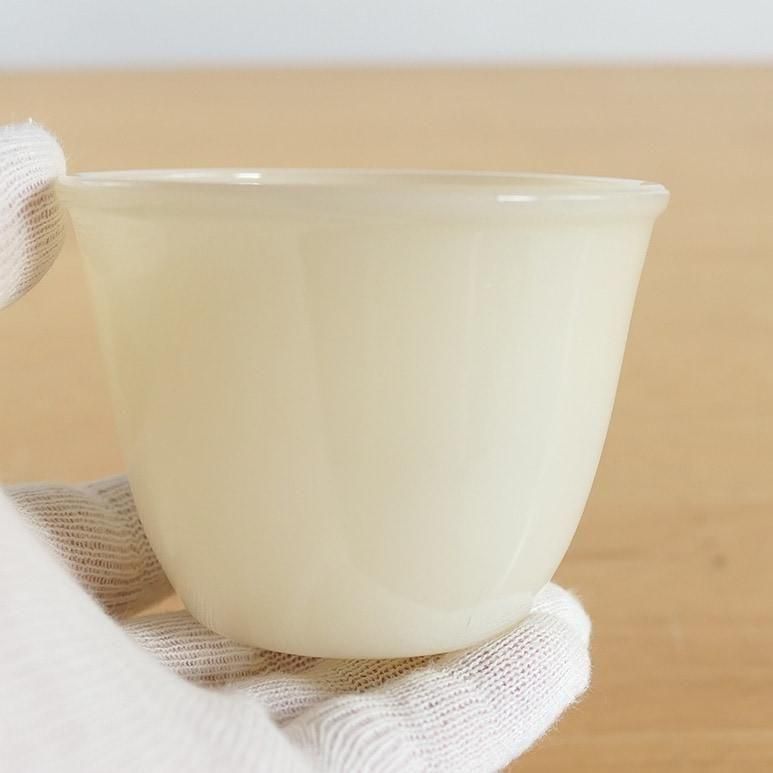 ☆4】ファイヤーキング ダークアイボリー ディープカスタードカップ 最