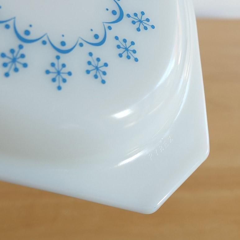 ☆4】オールドパイレックス スノーフレーク オーバルキャセロール 1-1