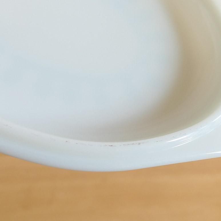 ☆4】オールドパイレックス スノーフレーク オーバルキャセロール 1-1