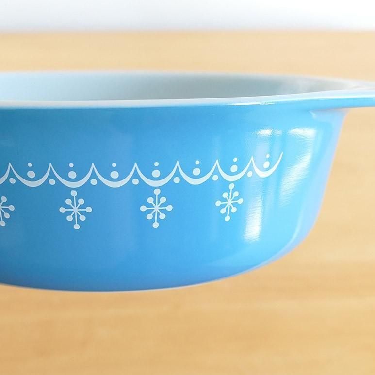 ☆4】オールドパイレックス スノーフレーク オーバルキャセロール 1-1