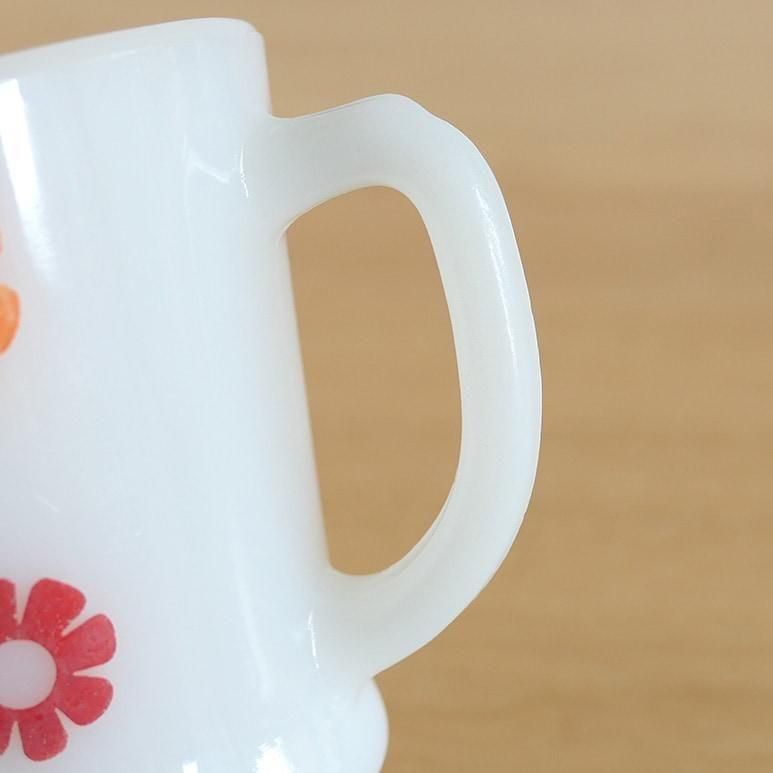 ☆3】ファイヤーキング リングフラワー 橙・赤 - ヴィンテージ輸入食器