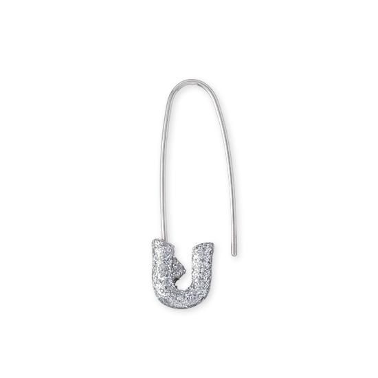 chigoチーゴ　 ロックな安全ピンピアス　ダイヤつき　SILVER chigo online shop｜Veronica is｜Pierce｜Punk Pin Pearl Pierce