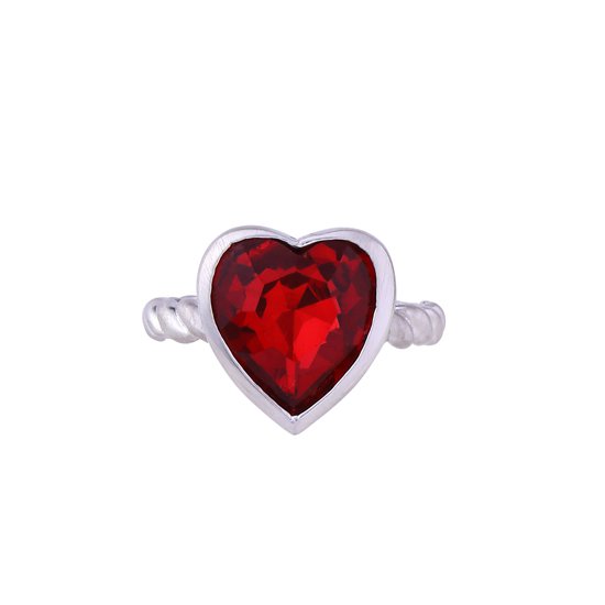 Heart Glass Stone Ring | chigo (チーゴ)