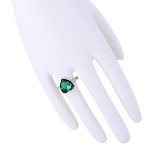 Heart Glass Stone Ring | chigo (チーゴ)