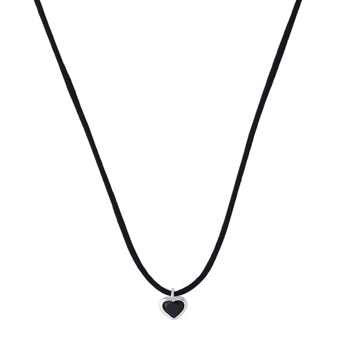 chigo × miyakotakayama Onyx Heart Cord Necklace | LIMITED | chigo