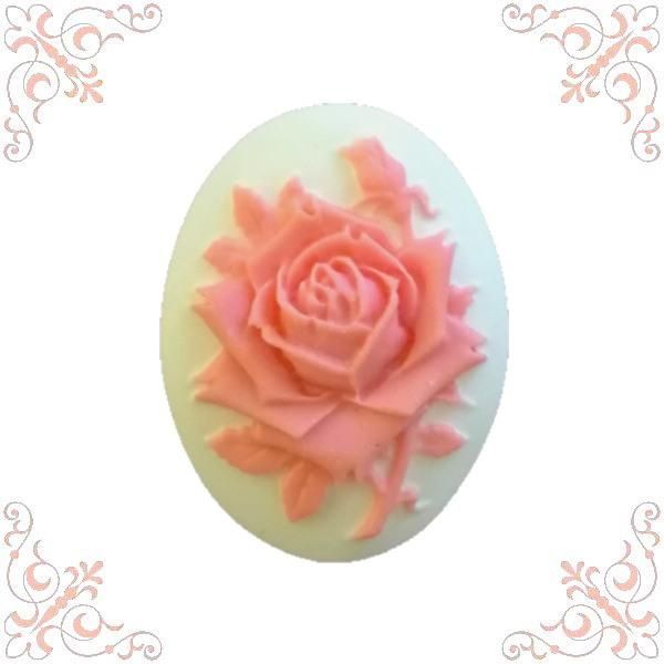 カメオ ローズ 40×30mm- ◇Little Anne リトルアン◇薔薇雑貨、天使