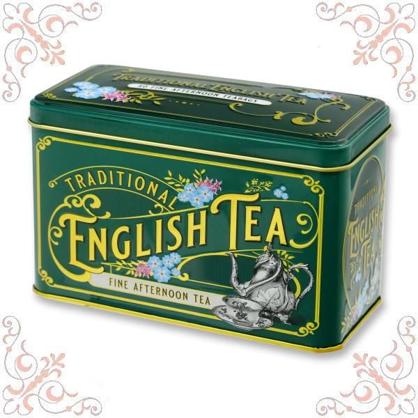 ヴィンテージヴィクトリア 四角缶 アフタヌーン