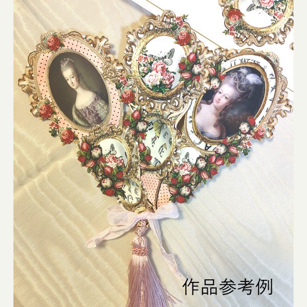 オリジナル マリーアントワネットファン(扇子)ペーパーカード ◇薔薇