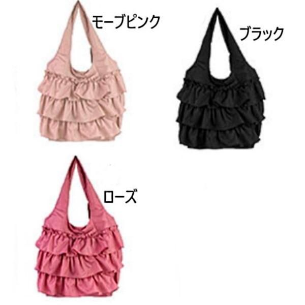 3段フリルエコバッグLサイズ 雑貨と手芸の店リトルアン