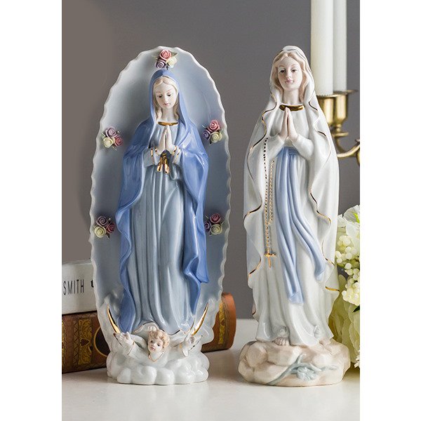2023年最新入荷 マリア像 聖母マリア ー （ルルドのマリア像） 美術品 