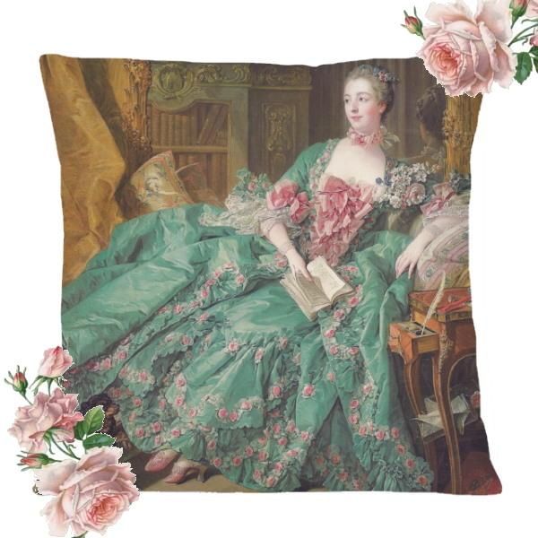 クッションカバー 45×45cm用 ポンパドール夫人 起毛タイプ
