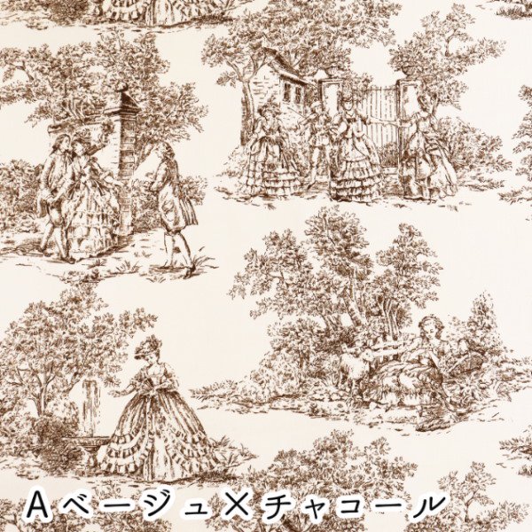 布 Toile de Jouy トワルドジュイ- ランドスケープ 50cm