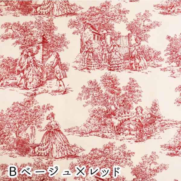 布 Toile de Jouy トワルドジュイ- ランドスケープ 50cm