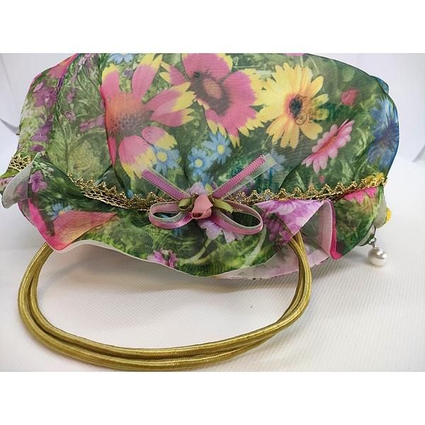 オーガンジーポーチ マチ付ふんわり♪透け感あるポーチ カードサイズ