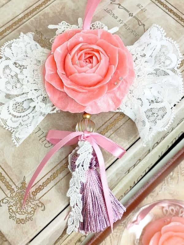 ソープカービング | 薔薇とレースのオーナメント - ◇Little Anne