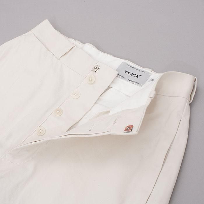 パンツ YAECA 28 68653 WHITE レディース】ストレートパンツ | YAECA(ヤエカ) / パンツ