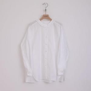 homspun ホームスパン 綿シャツ ブラウス homspun コットントリプルツイル フリルブラウス - SUSCON +