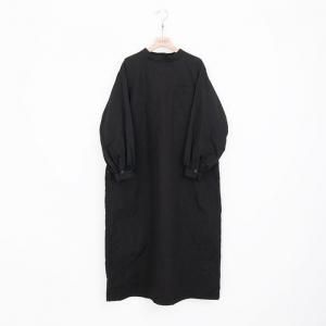 美品。ホームスパン　homspun 黒 コットンリネンワンピース S ワンピース-homspun ホームスパン - heidemarie