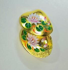 蛤香合 純金箔 つまみ細工 紅白盛花 小 蛤香合 自然蛤 小道具 海外土産 楽天市場】蛤香合の通販