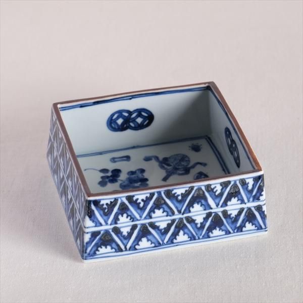 四方鉢 四方鉢 中 染付 - 宙 SORA