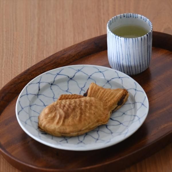 染付6寸皿網目図 - 宙 SORA