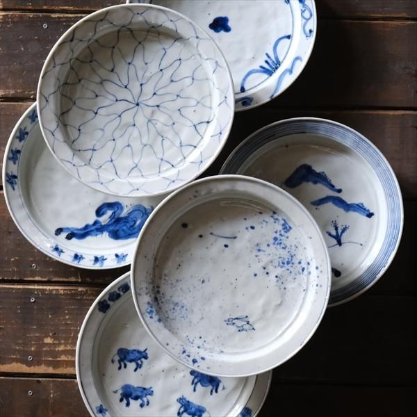 染付6寸皿網目図 - 宙 SORA