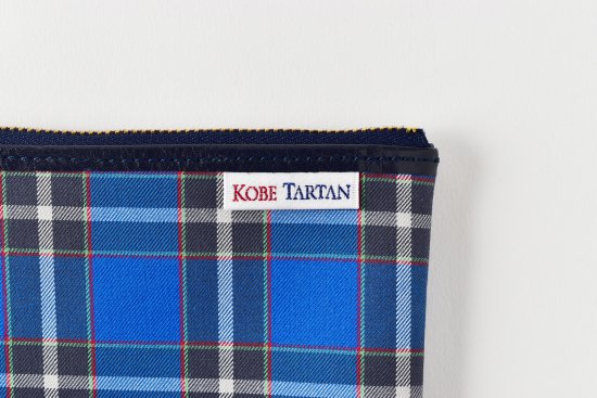 KOBE TARTAN フラットポーチ(M) - 神戸元町の革財布・革小物・革製品通販 STUDIO KIICHI（スタジオ キイチ）