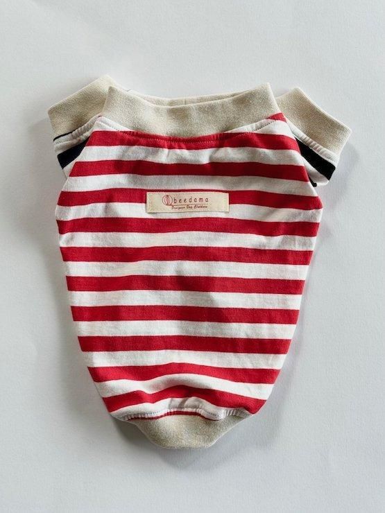 防蚊クレイジーボーダーTee（レッド×ネイビー×ブラック