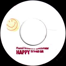 PHARRELL WILLIAMS & SPEEDOMETER / HAPPY (DJ SNATCH EDIT)(7インチ) - SLAP LOVER  RECORD オールジャンル＆オールタイム・アナログレコードショップ