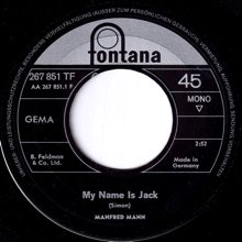 MANFRED MANN / MY NAME IS JACK(7インチ) - SLAP LOVER RECORD 