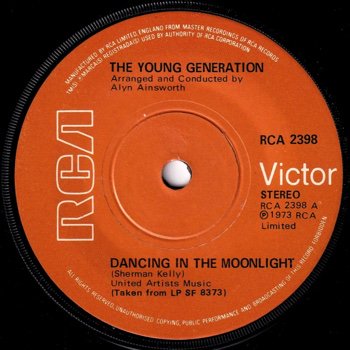 YOUNG GENERATION / DANCING IN THE MOONLIGHT(7インチ) | UKオンリーシングル アルバム - SLAP  LOVER RECORD オールジャンル＆オールタイム・アナログレコードショップ