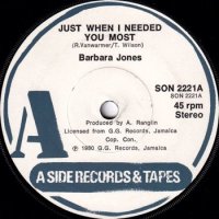 BARBARA JONES / JUST WHEN I NEEDED YOU MOST(7)