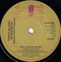 HAROLD MELVIN & THE BLUE NOTES  FEATURING THEODORE PENDERGRASS / DON'T LEAVE ME THIS WAY(7)
