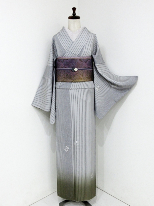 i-516 色無地 付け下げ 一つ紋 正絹 着物 着付け 和装